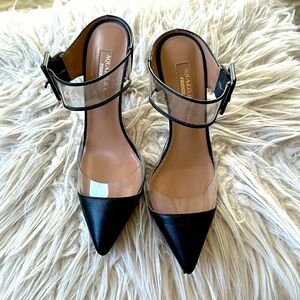 Black/clear Aquazzura heels